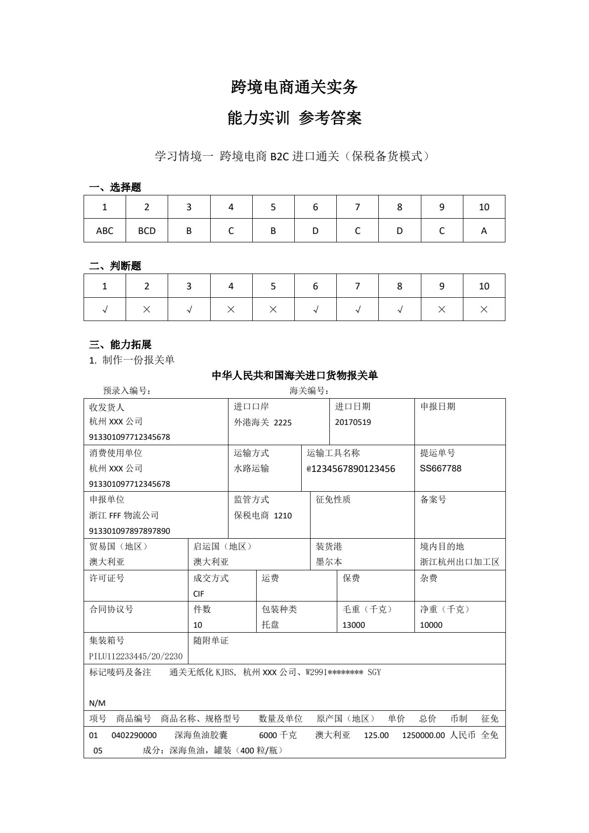 跨境电商通关实务