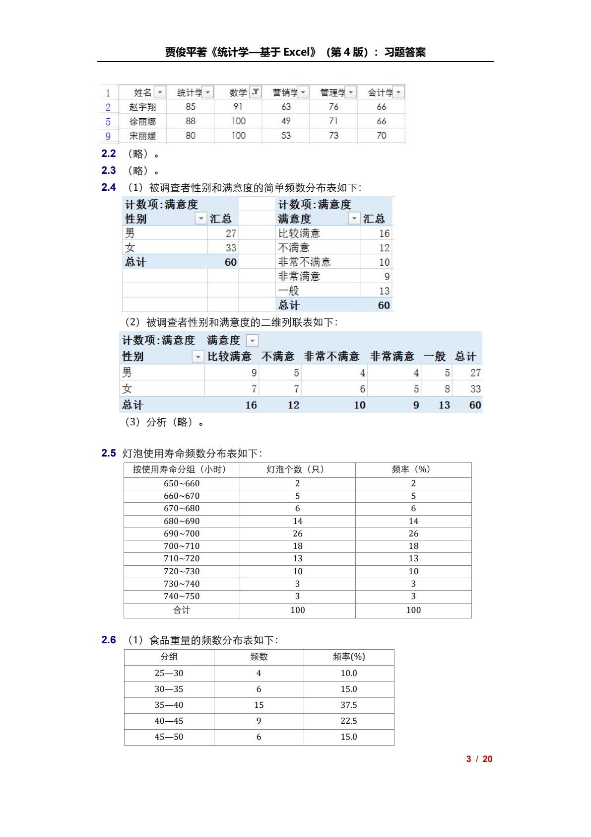 统计学&mdash;&mdash;基于Excel（第4版）