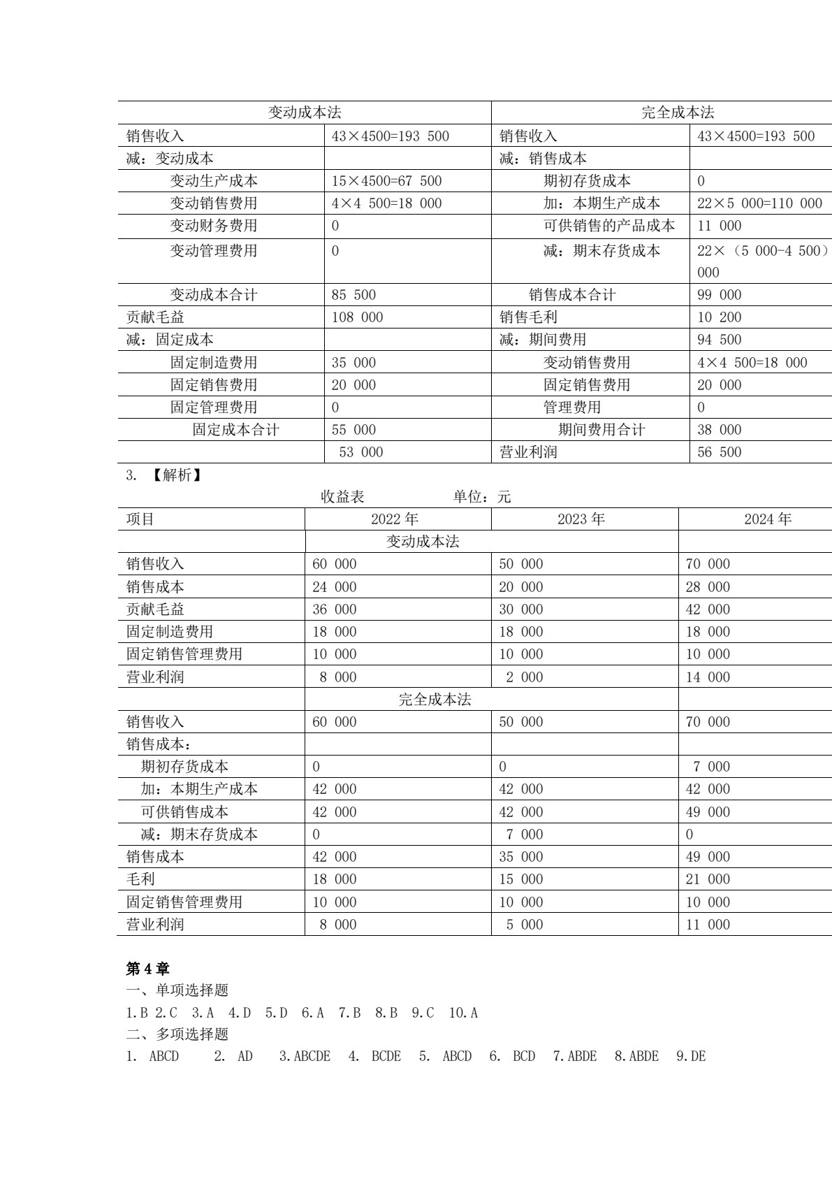管理会计（第四版）