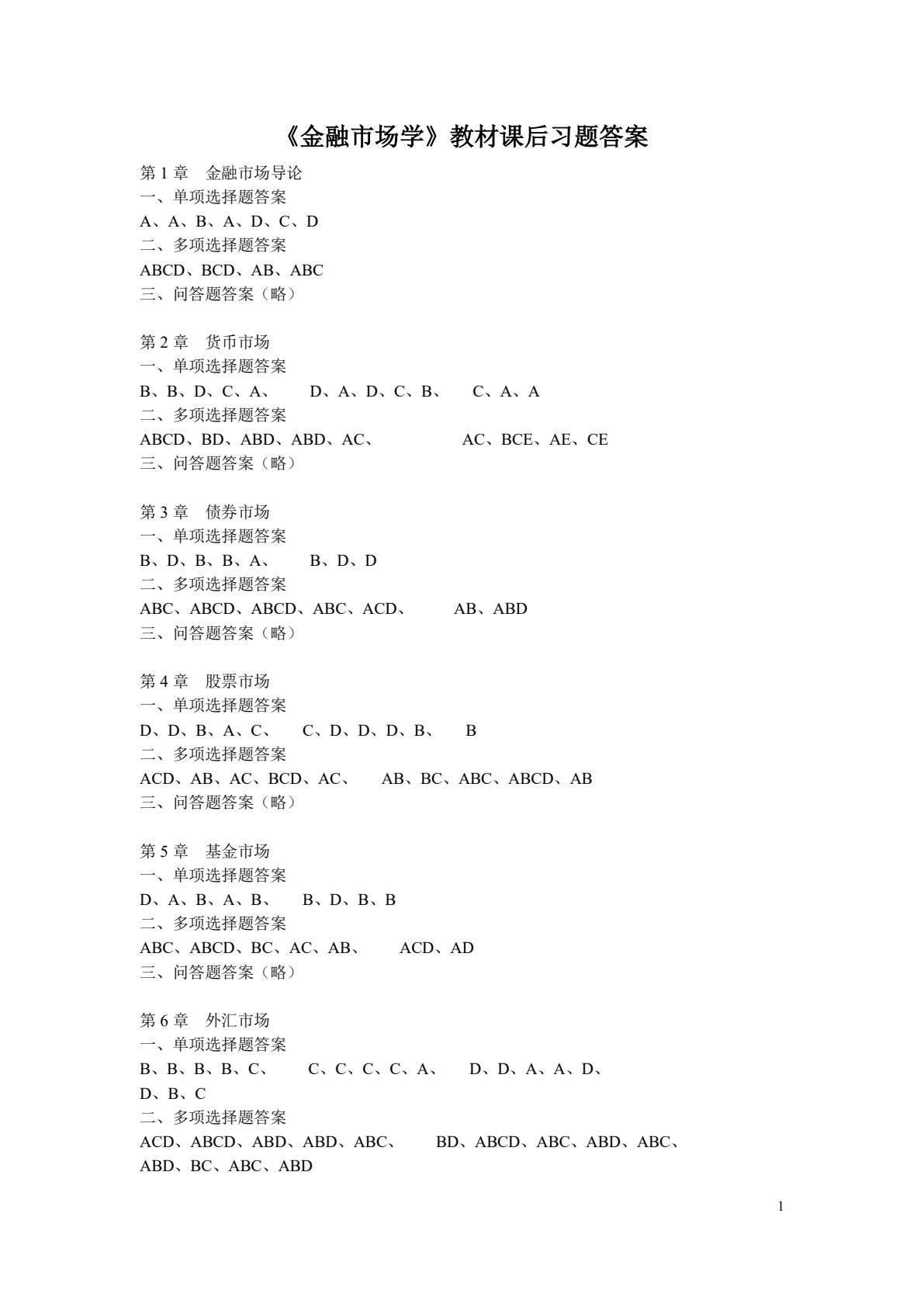 金融市场学