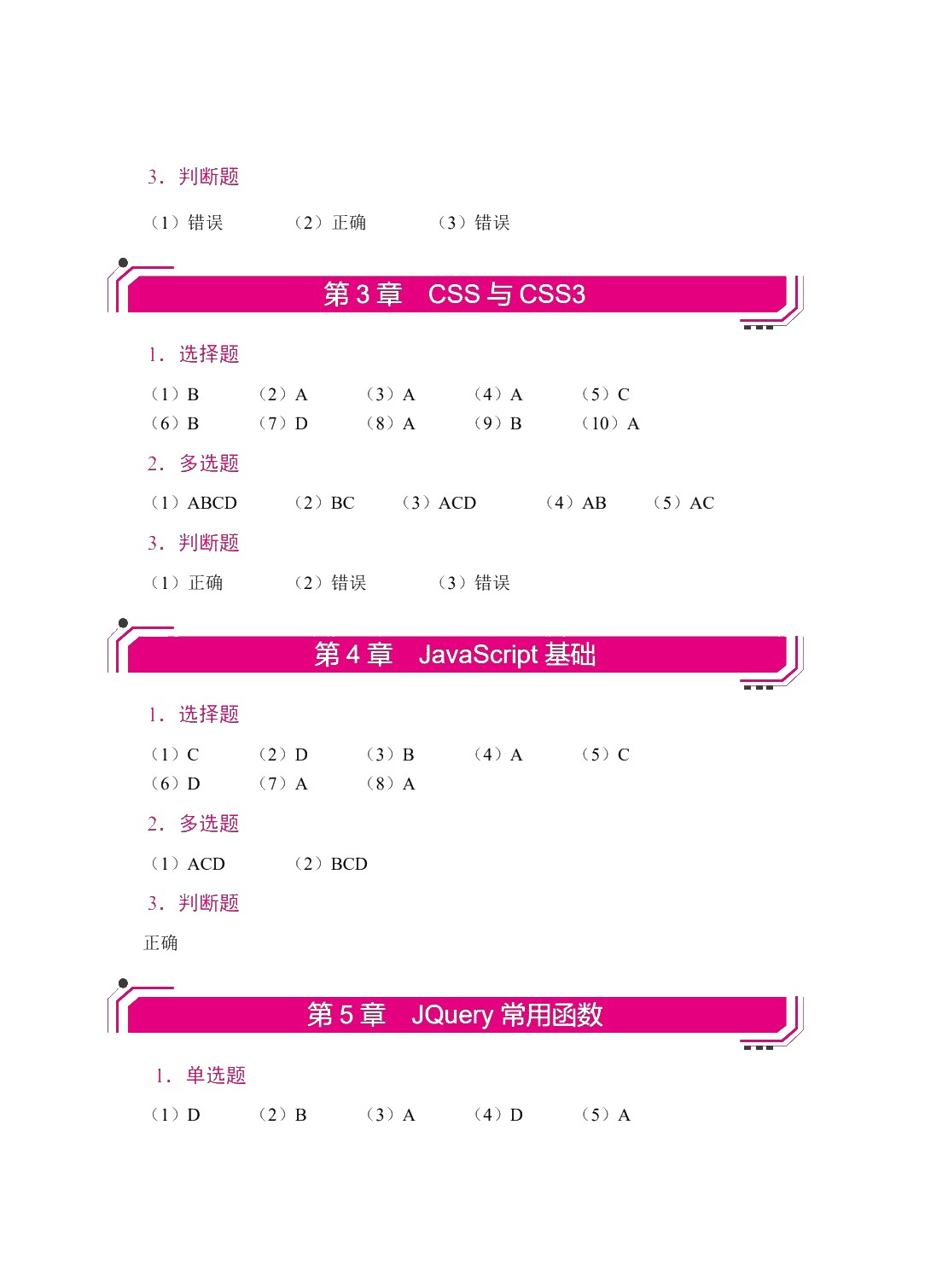 网站前端技术[HTML5+CSS3+JavaScript+jQuery]（双色）（含微课）