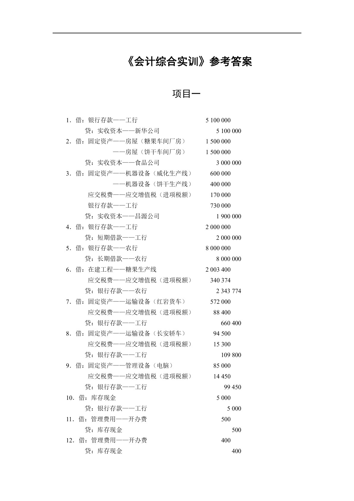 会计综合实训（双色）