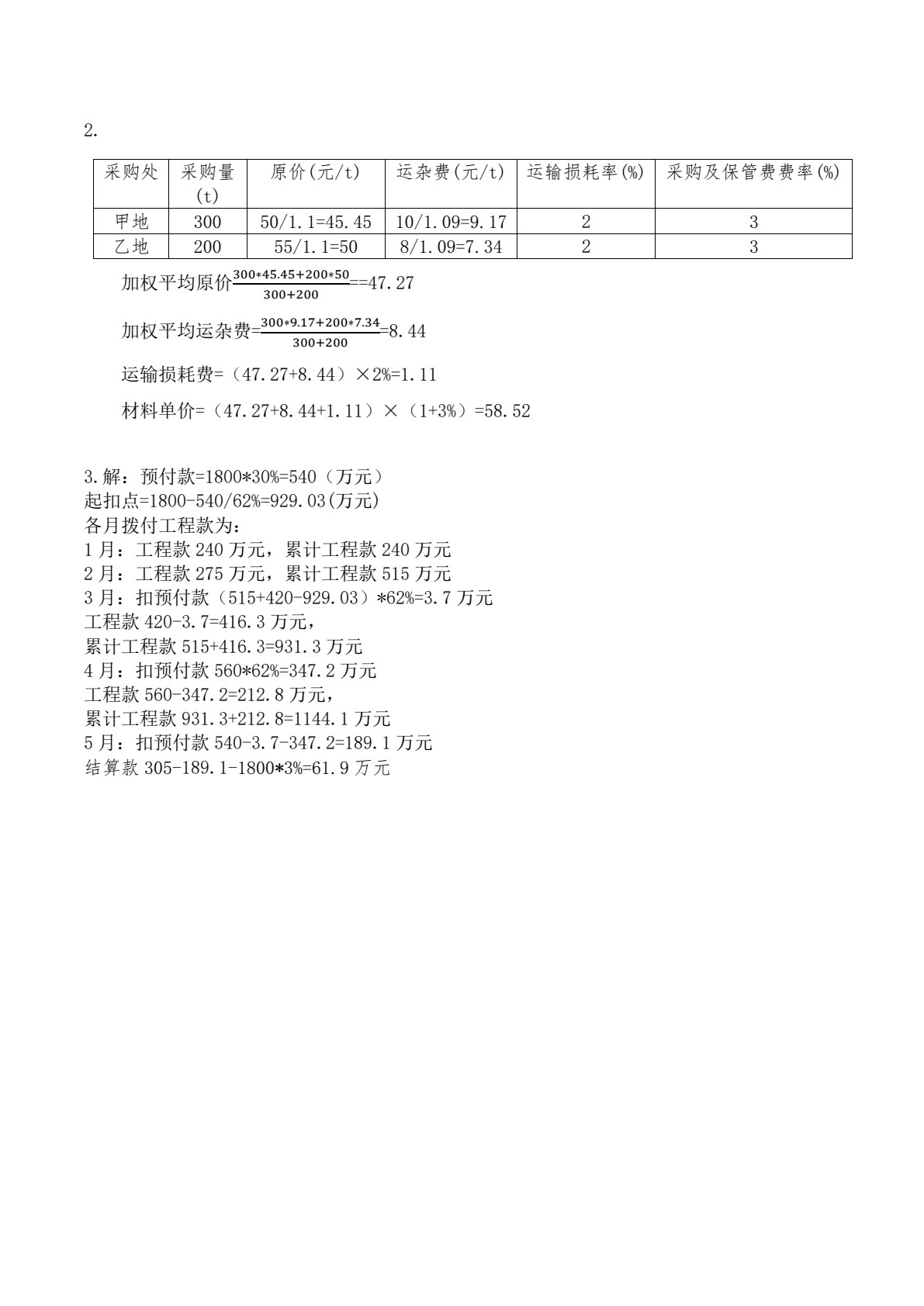 工程造价管理