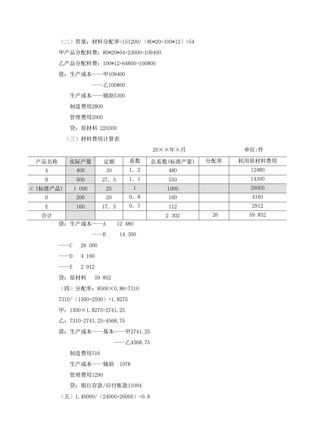 成本会计实务
