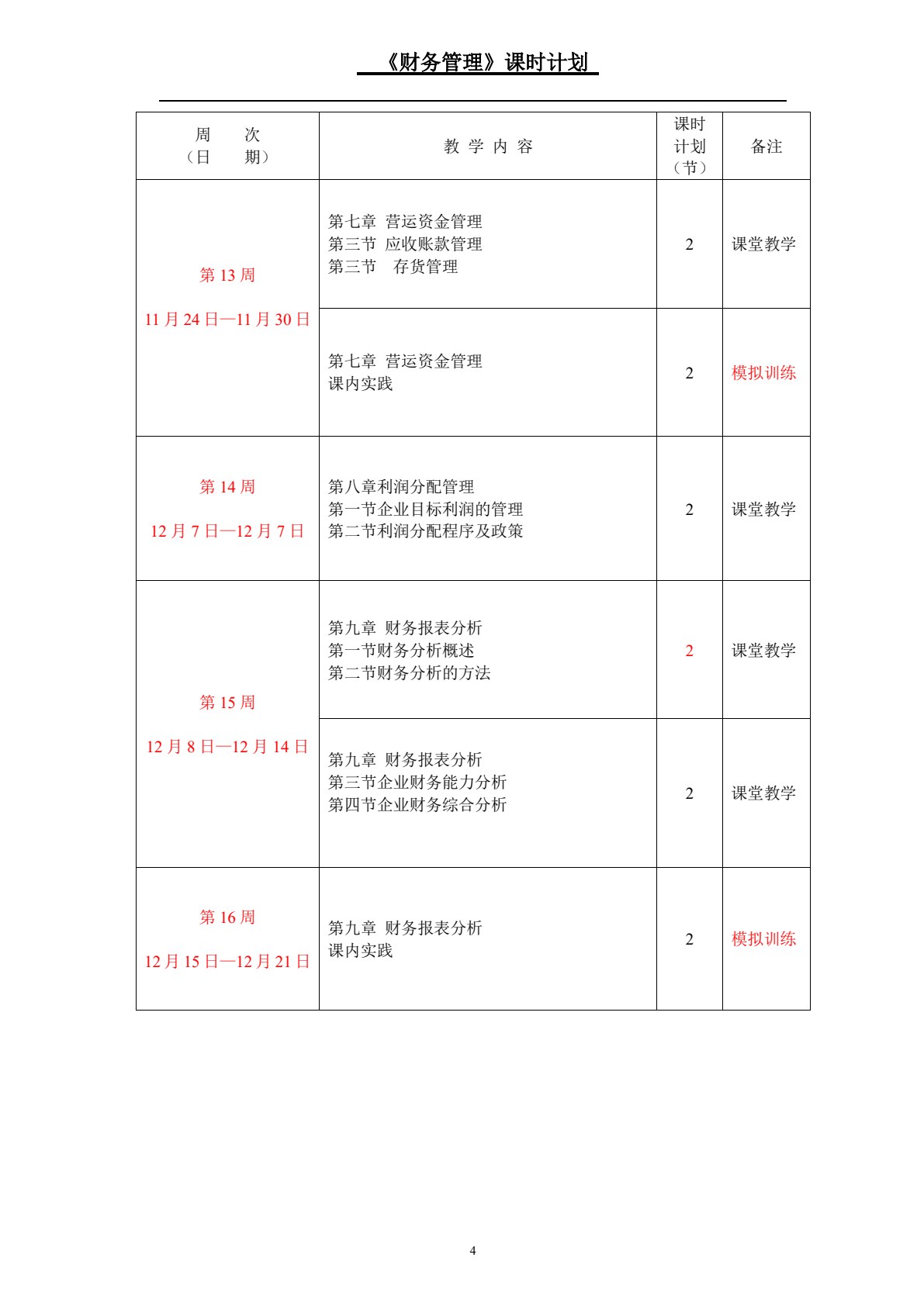 财务管理（第四版）