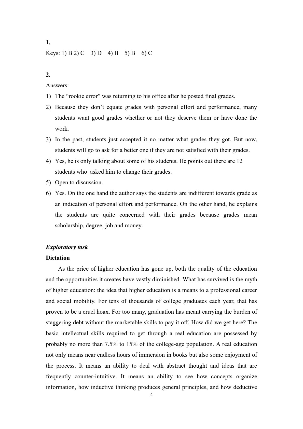 新思维应用型本科英语专业规划教材&middot;综合教程4