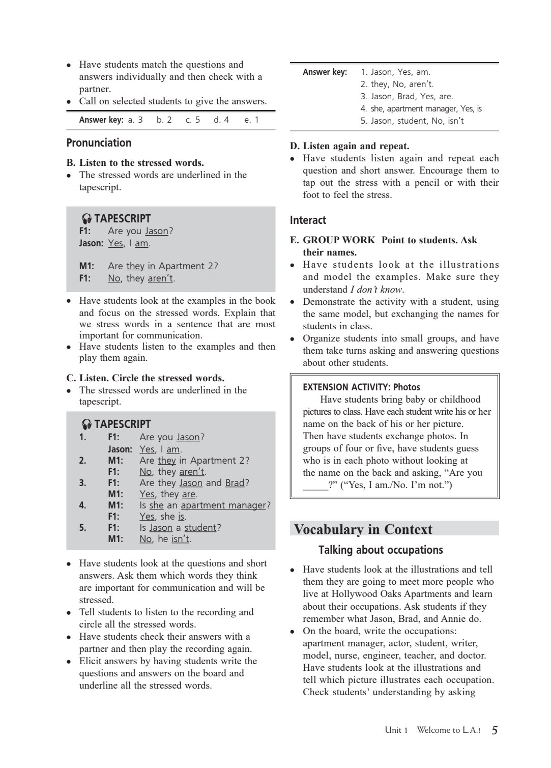 点击职业英语 基础英语模块 学生频道1 (第五版)