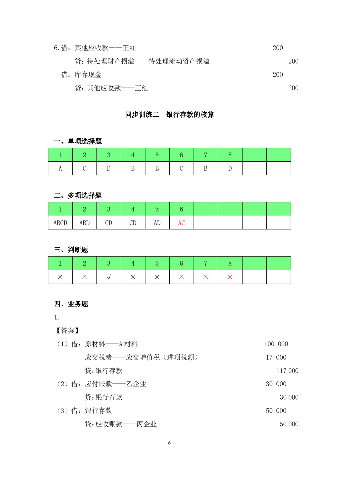 财务会计学习指导、习题与分岗实训（第二版）