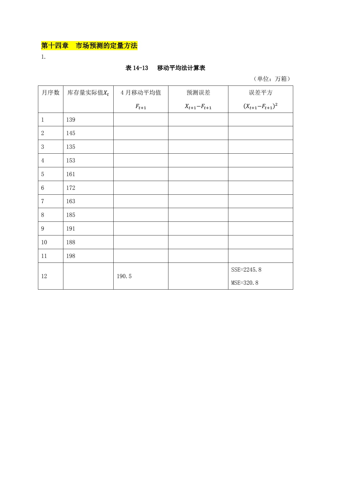 市场调查与预测（第四版）