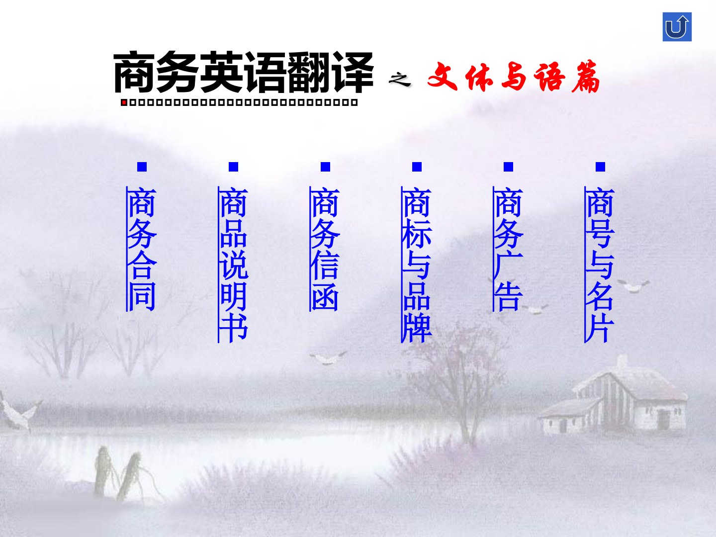 商务英语翻译教程（适用于《商务英汉翻译实践教程》