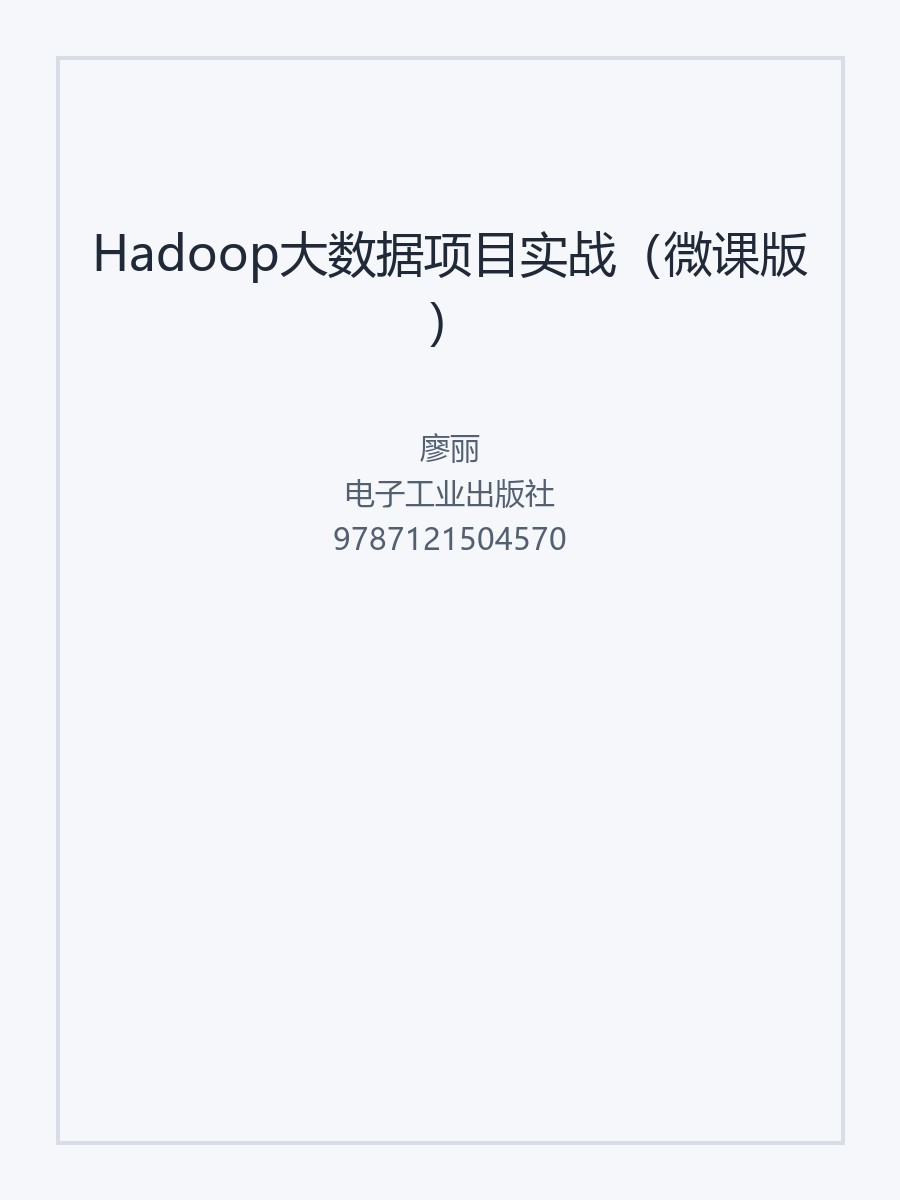Hadoop大数据项目实战（微课版）